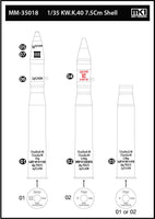 1/35 KA Models KW. K.40 7.5Cm Shell MM35018