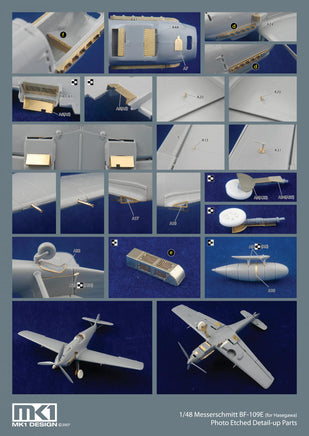 1/48 KA Models BF109E Detail-Up Parts for Hasegawa MA48004