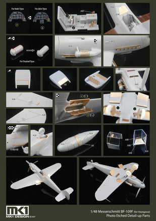 1/48 KA Models BF-109F Detail-Up Parts for Hasegawa MA48009