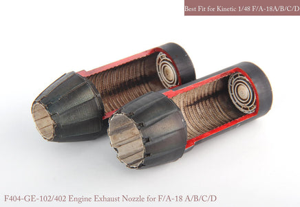 1/48 KA Models F/A-18 A/B/C/D GE Exhaust Nozzle & After Burner Set (Closed) for Kinetic MA48081