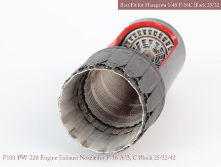 1/48 KA Models F-16 A/B C/D Block 25/32/42 P&W Exhaust Nozzle & After Burner Set (Opened+Closed) for Hasegawa MA48044