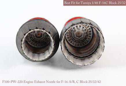 1/48 KA Models F-16 A/B, C/D Block 25/32/42 P&W Exhaust Nozzle & After Burner Set (Opened+Closed) for Tamiya MA48057