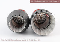 1/48 KA Models F-16 C/D Block 52 P&W Exhaust Nozzle & After Burner Set (Opened+Closed) for Hasegawa MA48061