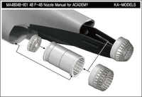 1/48 KA Models F-4 A/B/C/D/N GE Exhaust Nozzle & After Burner Set (Opened) for Hasegawa/Academy MA48048