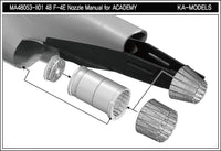 1/48 KA Models F-4 E/F/G/J/EJ/S GE Exhaust Nozzle & After Burner Set (Opened) for Hasegawa/Academy MA48053