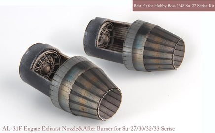 1/48 KA Models SU-27/30/33 Exhaust Nozzle Set  & After Burner Set  (Closed) for Hobby Boss MA48093