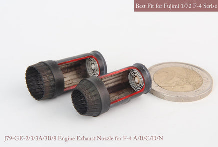 1/72 KA Models F-4 A/B/C/D/N GE Exhaust Nozzle & After Burner Set (Opened) MA72014