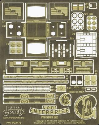 1/350 Paragrafix Star Trek USS Enterprise NX01 Photo-Etch Set for PLL 176