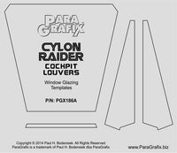 Paragrafix Original Battlestar Galactica Cylon Raider Cockpit Louvers 186