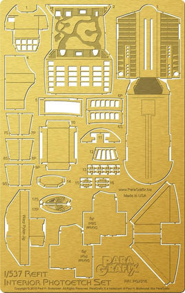 1/537 Paragrafix Enterprise Refit Interior Photo-Etch Set for AMT Kit 216
