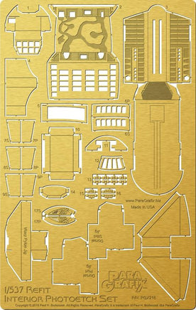 1/537 Paragrafix Enterprise Refit Interior Photo-Etch Set for AMT Kit 216