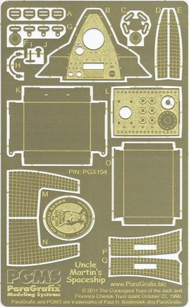 1/18 Paragrafix My Favorite Martian Spaceship Photo-Etch Set for PGH 154