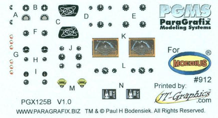 1/32 Paragrafix Battlestar Galactica Viper Mk II Photo-Etch/ Decal Set for MOE 125