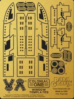 1/350 Paragrafix Battlestar Galactica Colonial One Window Templates Photo Etch 189