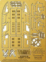 1/350 Paragrafix Battlestar Galactica Colonial One Window Templates Photo Etch 189