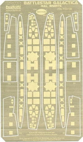 1/4105 Paragrafix Battlestar Galactica Hull Inserts Photo-Etch Set for MOE 138
