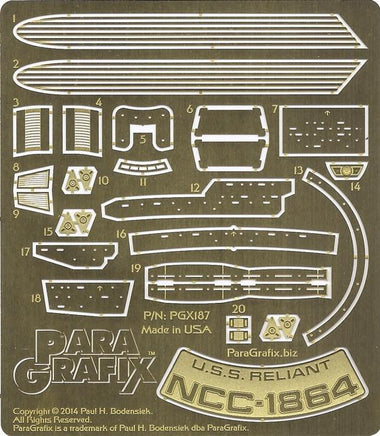 1/1000 Paragrafix Reliant Photoetch Set 187