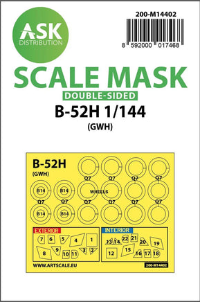 1/144 Art Scale B-52H Double-Sided Painting Mask for Great Wall Hobby 14402