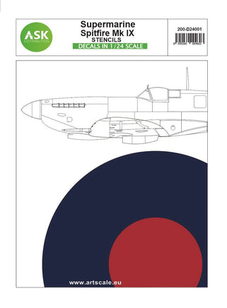 1/24 Art Scale Spitfire Mk.IX - Stencils 24001