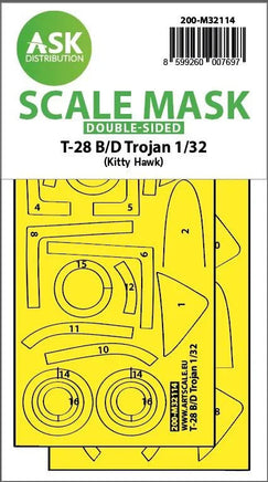 1/32 Art Scale 28-B/D Trojan Double-Sided Express Fit Mask for Kitty Hawk 32114