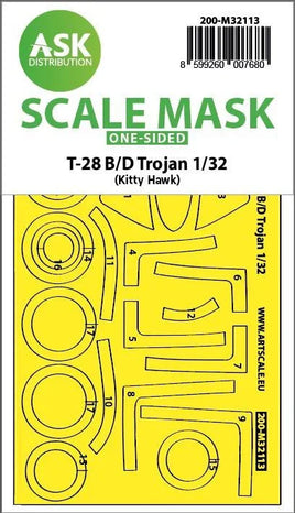 1/32 Art Scale 28-B/D Trojan One-Sided Express Fit Mask for Kitty Hawk 32113