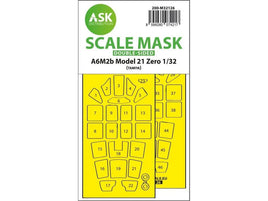 1/32 Art Scale A6M2b Model 21 Zero Double-Sided Express Fit Mask for Tamiya 32126