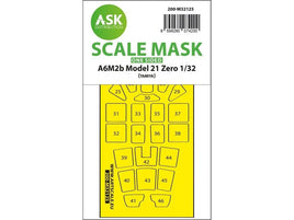 1/32 Art Scale A6M2b Model 21 Zero One-Sided Express Fit Mask for Tamiya 32125
