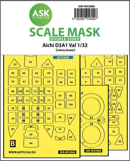 1/32 Art Scale Aichi D3A1 Val Double-Sided Express Self Adhesive Mask for Infinity 32066