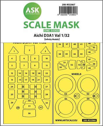 1/32 Art Scale Aichi D3A1 Val One-Sided Express Self Adhesive Mask for Infinity 32067