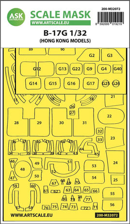 1/32 Art Scale B-17G Express Fit Mask for HK Model 32072