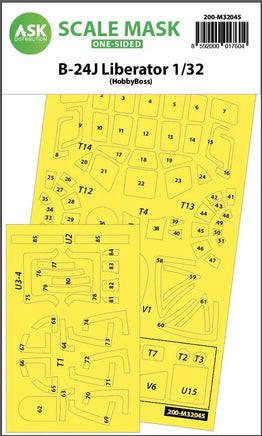 1/32 Art Scale B-24J Liberator One-Sided Mask for Hobby Boss 32045