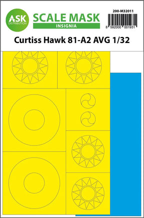 1/32 Art Scale Curtiss Hawk 81-A2 AVG INSIGNIA Masks for Great Wall Hobby 32011