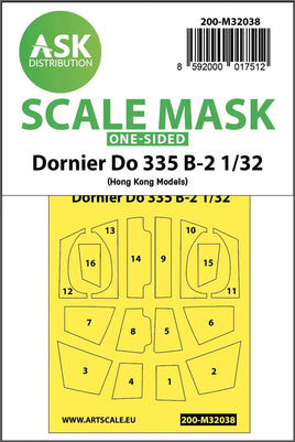 1/32 Art Scale Dornier Do 335B-2 One-Sided Mask for HK Models 32038