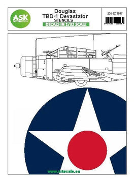 1/32 Art Scale Douglas TBD-1 Devastator - Stencils 32087