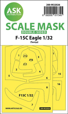 1/32 Art Scale F-15C Eagle Double-Sided Express Masks for Tamiya 32026