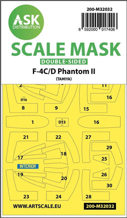 1/32 Art Scale F-4C/D Phantom Double-Sided Mask for Tamiya 32032