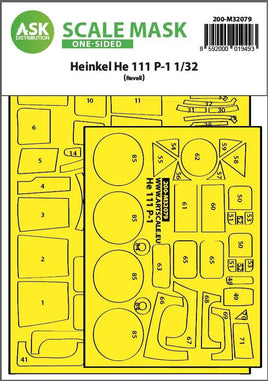 1/32 Art Scale Heinkel He 111P-1 One-Sided Express Fit Mask for Revell 32079