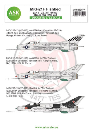 1/32 Art Scale MiG-21F-13 Fishbed part 2 - US Air Force TES (TAC) unit 32077