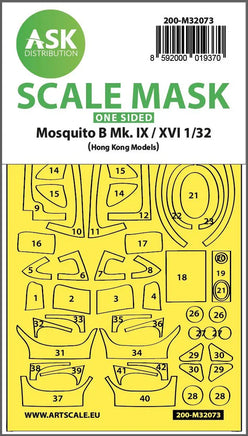 1/32 Art Scale Mosquito B Mk.IX/XVI One-Sided Fit Mask for Hong Kong Model 32073
