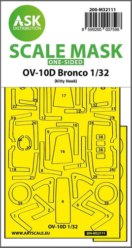 1/32 Art Scale OV-1OD Bronco One-Sided Express Fit Mask for Kitty Hawk 32111