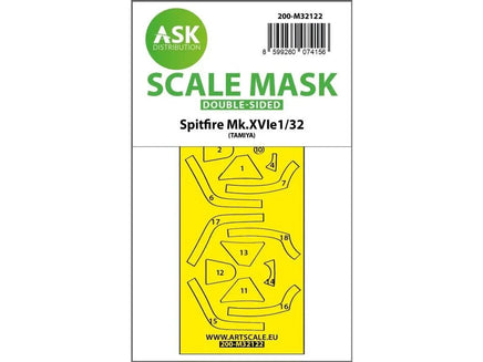 1/32 Art Scale Spitfire Mk.XVIe Double-Sided Express Fit Mask for Tamiya 32122