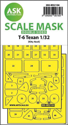 1/32 Art Scale T-6 Texan Double-Sided Express Fit Mask for Kitty Hawk 32104