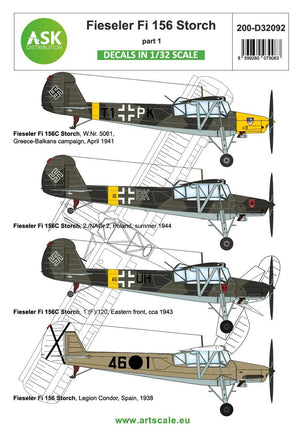 1/32 Art Scale Fieseler Fi 156C Storch Part 1 - Legion Condor, Over Balkan and East Front 32092