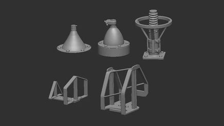 1/35 Art Scale Aerial Bases and Roof Sights - Britain 35005