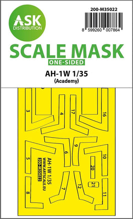 1/35 Art Scale AH-1W One-Sided Express Fit Painting Mask for Academy 35022