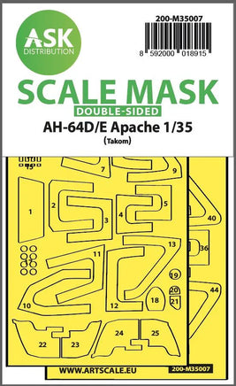 1/35 Art Scale AH-64D/E Double-Sided Fit Express Mask for Tacom 35007