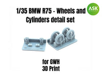 1/35 Art Scale BMW R75 - Wheels and Cylinders Detail Set Recommended for GWH 35001