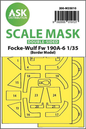 1/35 Art Scale Fw 190A-6 Double-Sided Painting Mask for Border Model 35010
