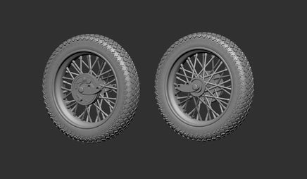 1/35 Art Scale HD-WLA Motor bicycle - Wheels and Cylinders Detail Set Recommended for Miniart 35006