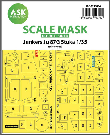 1/35 Art Scale Junkers Ju 87G Stuka Double-Sided Painting Mask for Border Model 35004